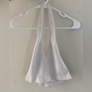 White Halter Top